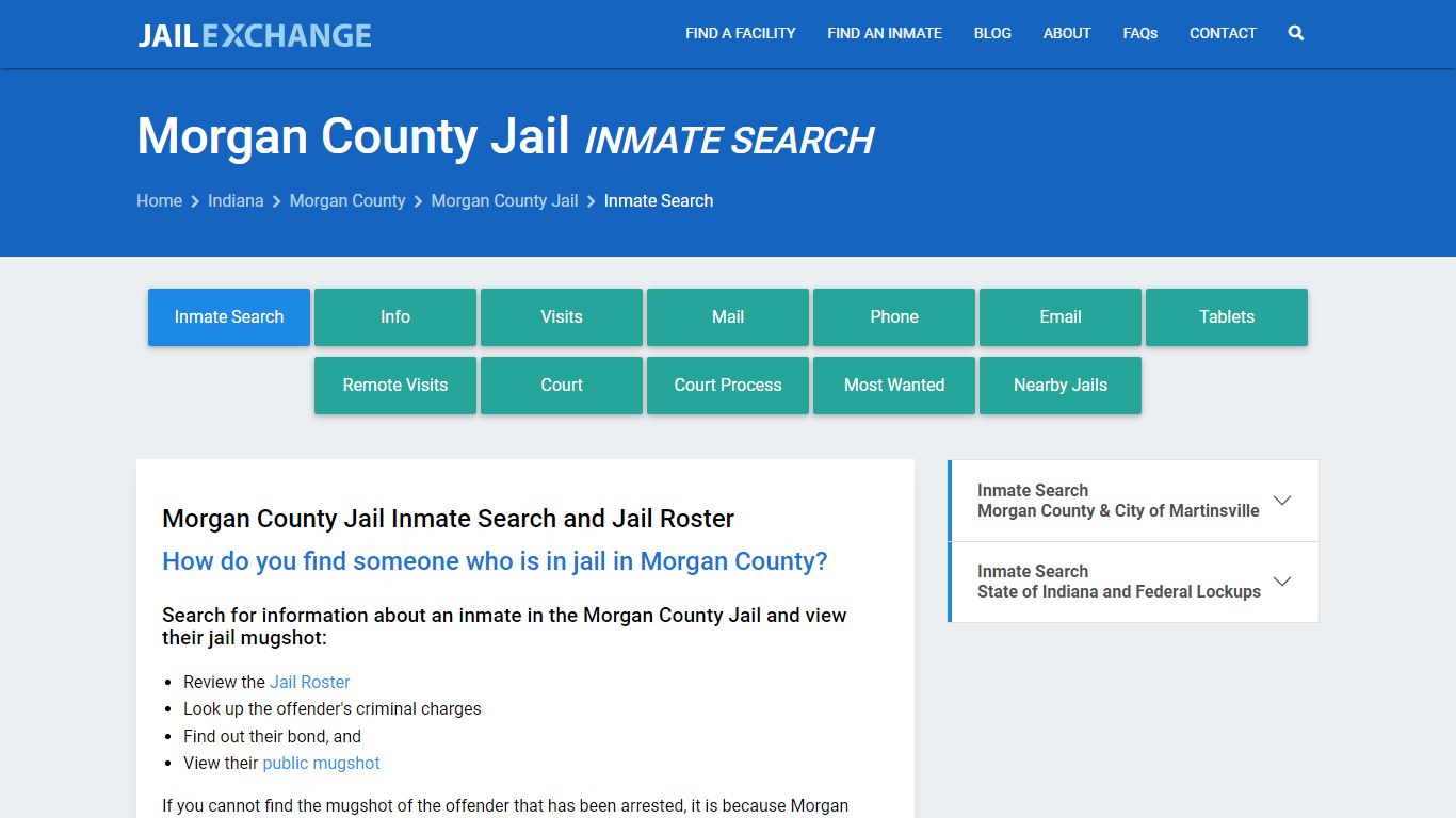 Inmate Search: Roster & Mugshots - Morgan County Jail, IN - Jail Exchange