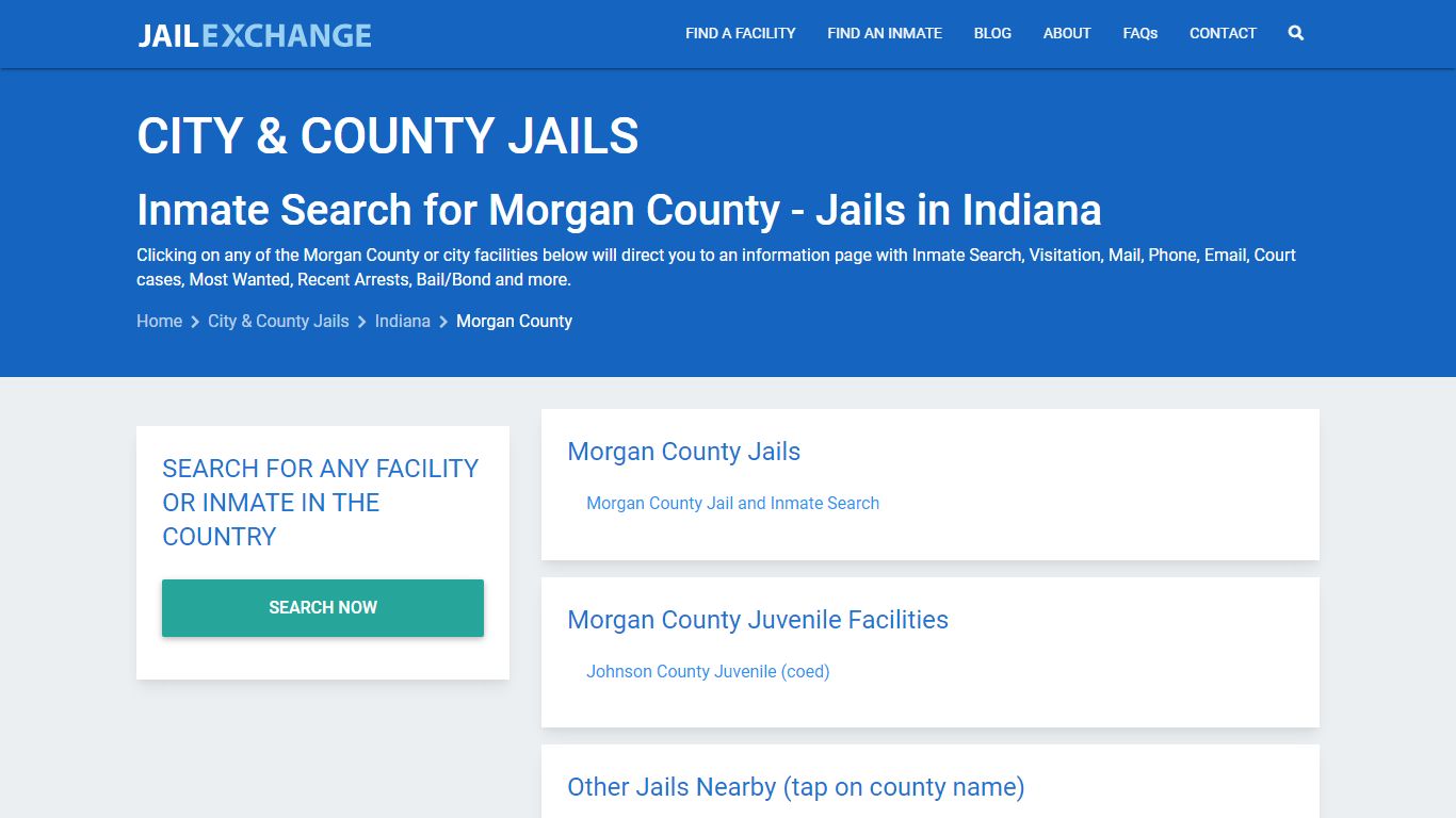 Inmate Search for Morgan County | Jails in Indiana - Jail Exchange